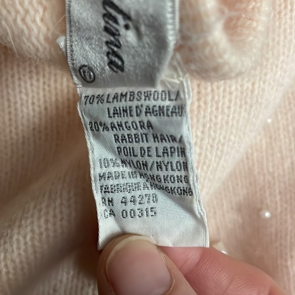 Vintage Marisa Christina Beaded Pearl Embellished Angora Sweater - Picture 8 of 13